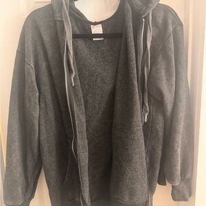Cozy Gray Zip-Up Hoodie